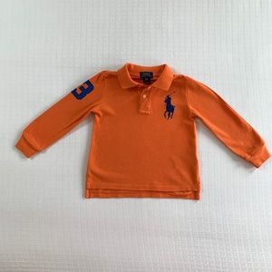 Polo Ralph Lauren Orange Long-Sleeve Polo 3T Preppy Classic Fall Autumn Winter